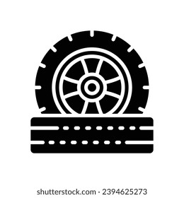 tire icon. vector glyph icon for your website, mobile, presentation, and logo design.