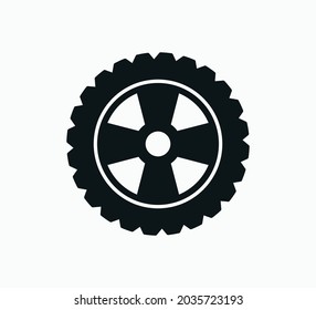 Plantilla de diseño del logotipo del vector del icono del neumático