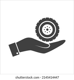 Tire icon vector style trendy illustration on white background