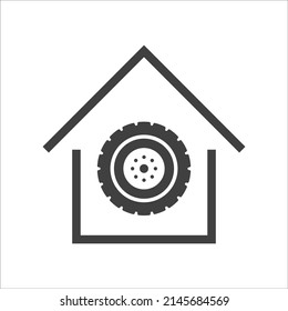 Tire icon vector style trendy illustration on white background