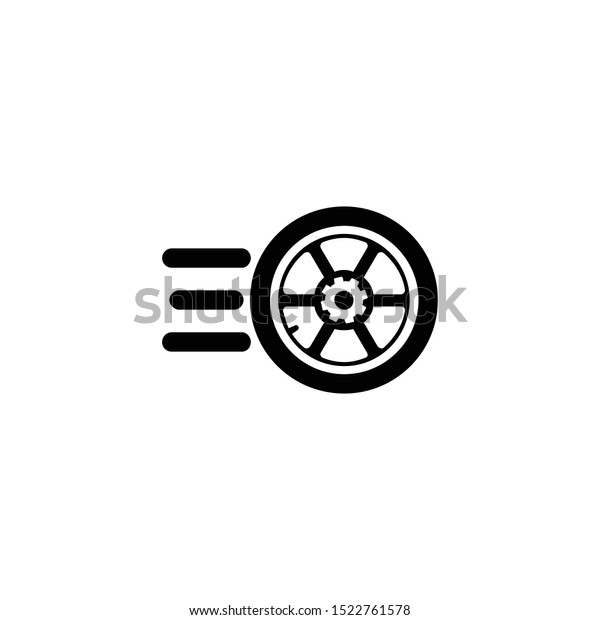 Tire icon vector\
style trendy illustration