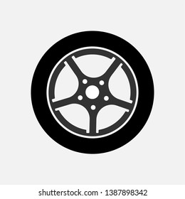 Tire Icon. Wheel  Illustration As A Simple Vector Sign and Trendy Symbol for Design and Automotive Websites, Presentation or Mobile Application.