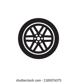 tire icon, wheel vector icon in trendy flat design 