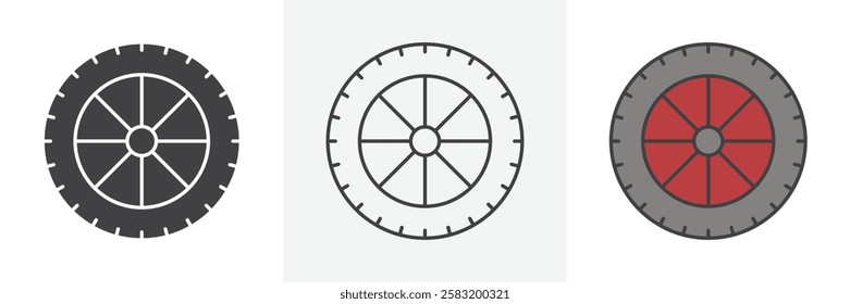 Tire icons pack for website designs