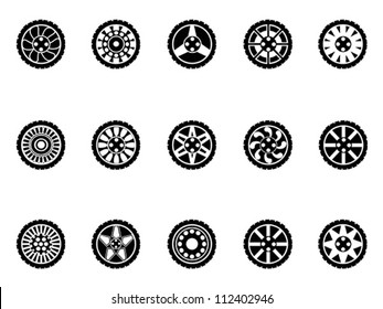 tire icons set