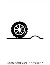 Reifensymbol, Vektorbestes Flachsymbol.