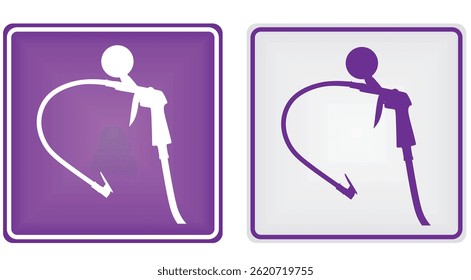 Tire inflator sign. vector illustration