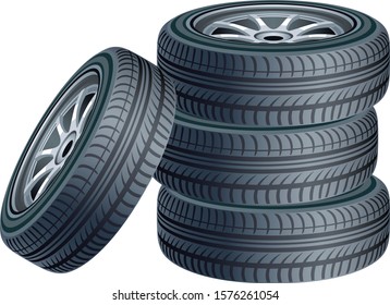 tire isolated on white background. illustration vector