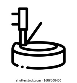 tire and jack icon vector. tire and jack sign. isolated contour symbol illustration