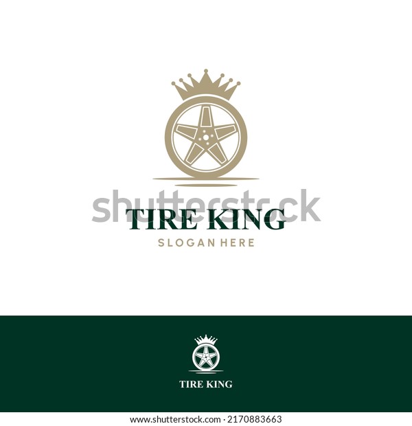 tire\
king logo icon design, tire with crown logo\
concept