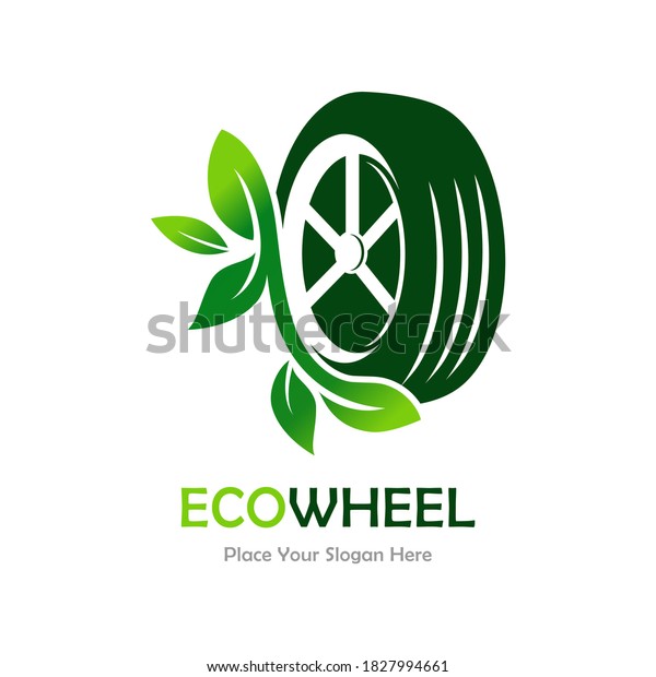tire leaves vector logo template.\
Suitable for business, web, nature, vehicle and\
design