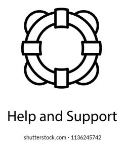 A tire like designed circe showing icon for lifebelt 