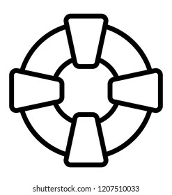 A tire like designed circe showing icon for lifebelt 