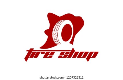 Tire logo with cat