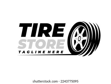 Tire Logo Design. Automotive, Car Showroom, Car Dealer Logo Design Vector