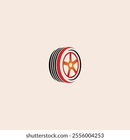 Tire logo design flat vector design. 01