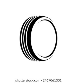 Diseño del logotipo del neumático. Ilustración vectorial neumático negro 6