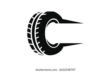 Tire logo design. Vector illustration tire and fast. modern design vector icon template