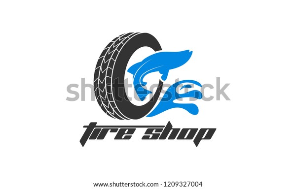 Tire logo with\
fish