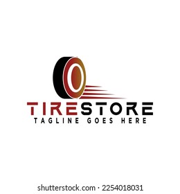Tire logo, tire shop logo design vector illustration. tire logo shop icon, car tire simple icon