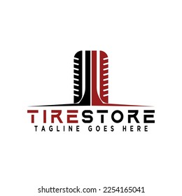 Tire logo, tire shop logo design vector illustration. tire logo shop icon, car tire simple icon