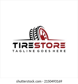 Tire logo, tire store logo design vector illustration. tire logo shop icons, car tire simple icons