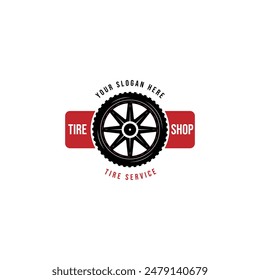 Tire logo tire store logo design vector illustration tire logo shop icons car tire simple icons