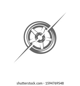 Tire logo vector icon illustration design template