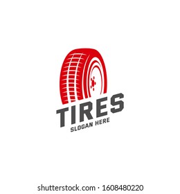Tire logo vector icon illustration design template