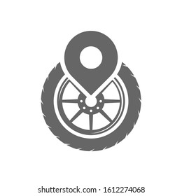 Tire logo vector icon illustration design template