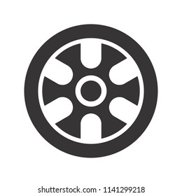 tire logo. wheel icon. circle symbol. vector eps 08.