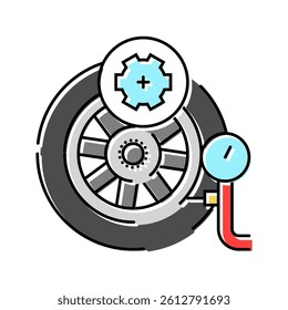 tire maintenance car mechanic color icon vector. tire maintenance car mechanic sign. isolated symbol illustration