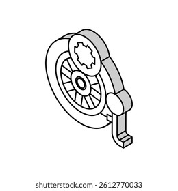 tire maintenance car mechanic isometric icon vector. tire maintenance car mechanic sign. isolated symbol illustration