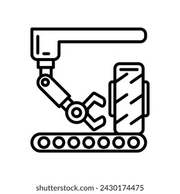 Tire Manufacturing icon in vector. Logotype
