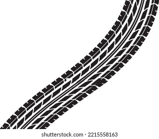 Tire Mark Clipart (Editable file) - Vector Illustration