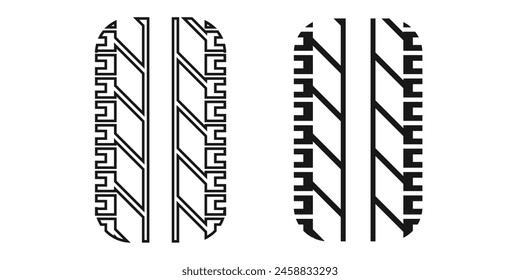 Tire mark icon. tyres symbol. vector illustration concept.