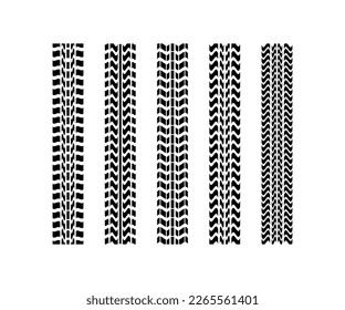 Tire mark. Tire, tread, footprint, pattern. drawing, design, example, seasonal, all-weather, spikes, characteristics, rubber quality, grip. Concept pattern. Vector illustration isolated