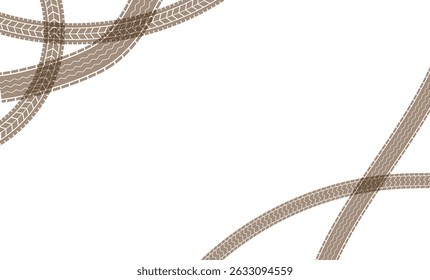 Tire mark vector illustration background frame material