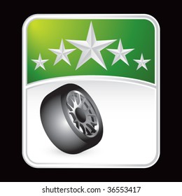 tire on star background