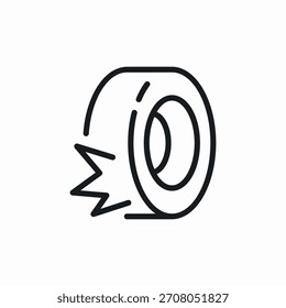 tire pop icon sign vector
