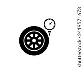 Tire Pressure Gauge flat vector icon. Simple solid symbol isolated on white background