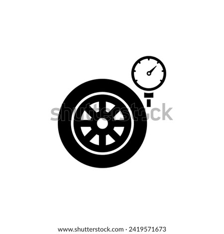 Tire Pressure Gauge flat vector icon. Simple solid symbol isolated on white background