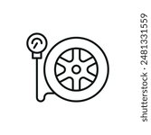 Tire Pressure Gauge Icon. Simple tire pressure gauge icon for social media, app, and web design. Vector illustration