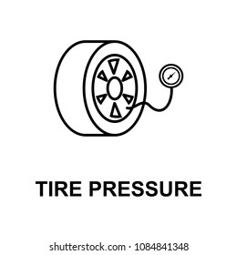 tire pressure icon. Element of car repair for mobile concept and web apps. Detailed  icon can be used for web and mobile. Premium icon on white background