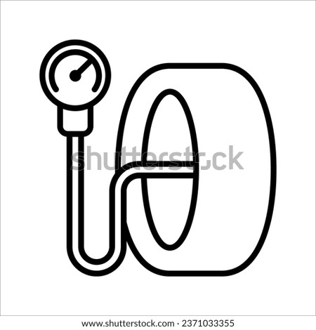 tire pressure icon, tyre check, vector illustration on white background