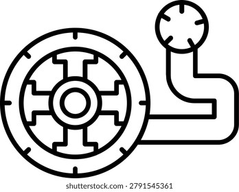 Tire Pressure Icon Vector Element line icon design vector icons