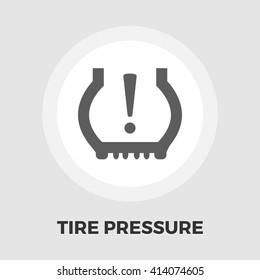 Tire Pressure icon vector. Flat icon isolated on the white background. Editable EPS file. Vector illustration.