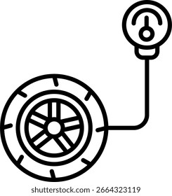 Tire pressure Line vector Icon Design
