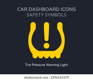 Tire Pressure Safety Symbol Car Dashboard - High Quality Vectorial Graphic