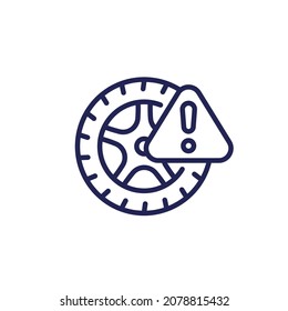 tire pressure warning line icon